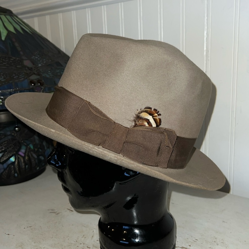 1930s RARE John B Stetson Royal Bantam Air light wool felt fedora hat size 7